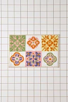 Izzy Tile Plush Printed Bath Mat