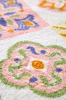 Izzy Tile Plush Printed Bath Mat