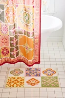 Izzy Tile Plush Printed Bath Mat