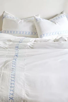 Eyelet Lace Detail Duvet Cover