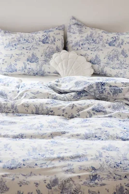 Mermaid Toile Patterned Duvet Cover Set