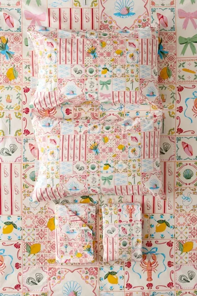 Porto Tile Patterned Sheet Set