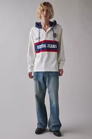 GUESS JEANS Hooded Long Sleeve Rugby Tee