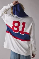 GUESS JEANS Hooded Long Sleeve Rugby Tee