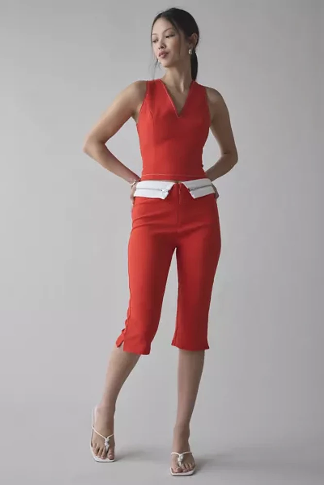 by.DYLN Miranda Foldover Waist Capri Pant