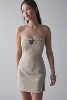 by.DYLN Layla Belted Keyhole Cutout Strapless Mini Dress