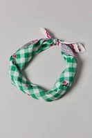 Gingham Rose Cotton Bandana