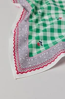 Gingham Rose Cotton Bandana