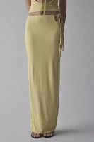 by.DYLN Calyssa Side-Tie Keyhole Cutout Maxi Skirt