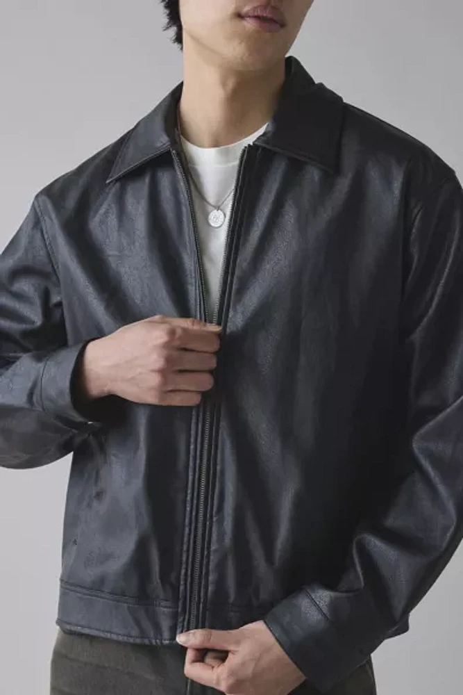 BDG Faux Leather Zip Jacket