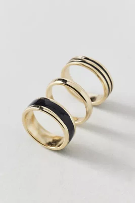 Cigar Band Stainless Steel Ring Set