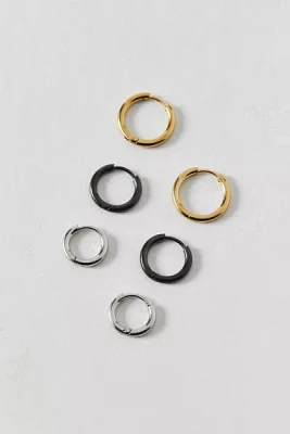 Essential Stainless Steel Hoop Earring Set
