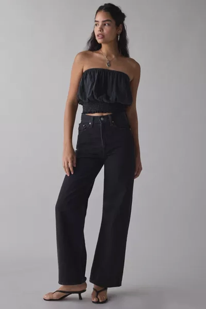 UO Maris Ruched Bubble Tube Top