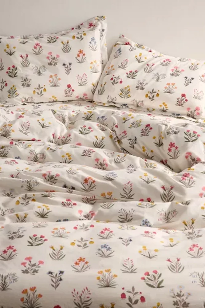 Petite Fleur Brushed Cotton Duvet Cover Set