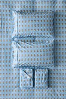 Bright Posies & Stripe Brushed Cotton Sheet Set