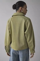 Hosbjerg Tili Faux Leather Zip-Up Shirt Jacket