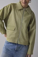 Hosbjerg Tili Faux Leather Zip-Up Shirt Jacket
