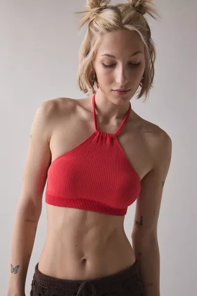 Out From Under Marie Seamless Knit Halter Bra Top