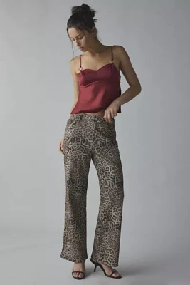Another Girl Leopard Print Relaxed Fit Jean