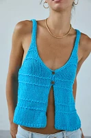 Kimchi Blue Kiara Split-Front Flyaway Sweater Tank Top