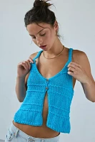 Kimchi Blue Kiara Split-Front Flyaway Sweater Tank Top