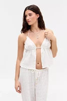 Out From Under Broderie Tie-Back Cami