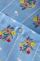 Bright Posies & Stripe Brushed Cotton Duvet Cover Set