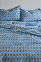 Bright Posies & Stripe Brushed Cotton Duvet Cover Set