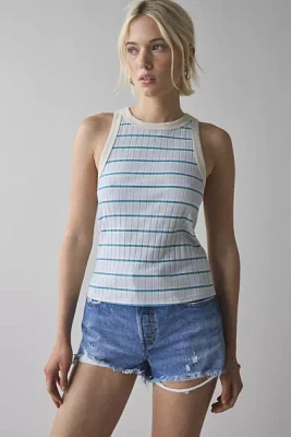 BDG Charli Striped Ribbed Knit Cropped Tank Top