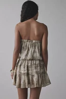 UO Julie Strapless Tiered Chiffon Mini Dress