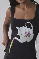 Tyler McGillivary Alice Square Neck Open-Back Tank Top