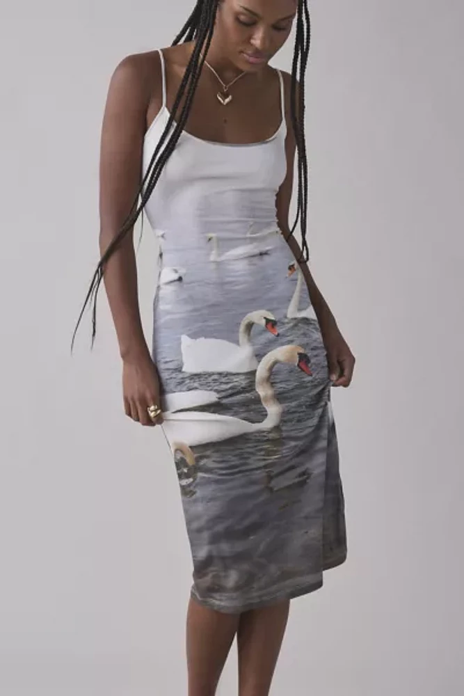 Tyler McGillivary Swan Bodycon Midi Dress