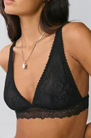 Out From Under Marie Semi-Sheer Lace Plunge Bralette