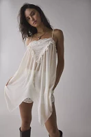 Out From Under Justine Sheer Lace-Trim Hanky Hem Slip