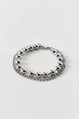 Ball Bead Stainless Steel Layered Bracelet