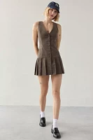 Motel Starrin Drop Waist Vest Mini Dress