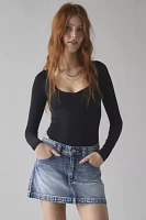 Abrand 95 Jenna A-line Denim Mini Skirt