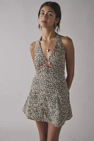 Kimchi Blue Charlie Printed Halter Mini Dress