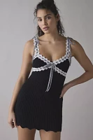 For Love & Lemons Becka Knit Bodycon Mini Dress
