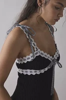 For Love & Lemons Becka Knit Bodycon Mini Dress