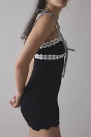 For Love & Lemons Becka Knit Bodycon Mini Dress