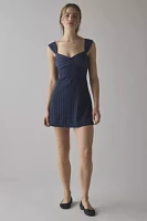 For Love & Lemons Blue River Gingham Mini Dress