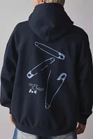 Pin Grunge Graphic Oversized Hoodie Sweatshirt