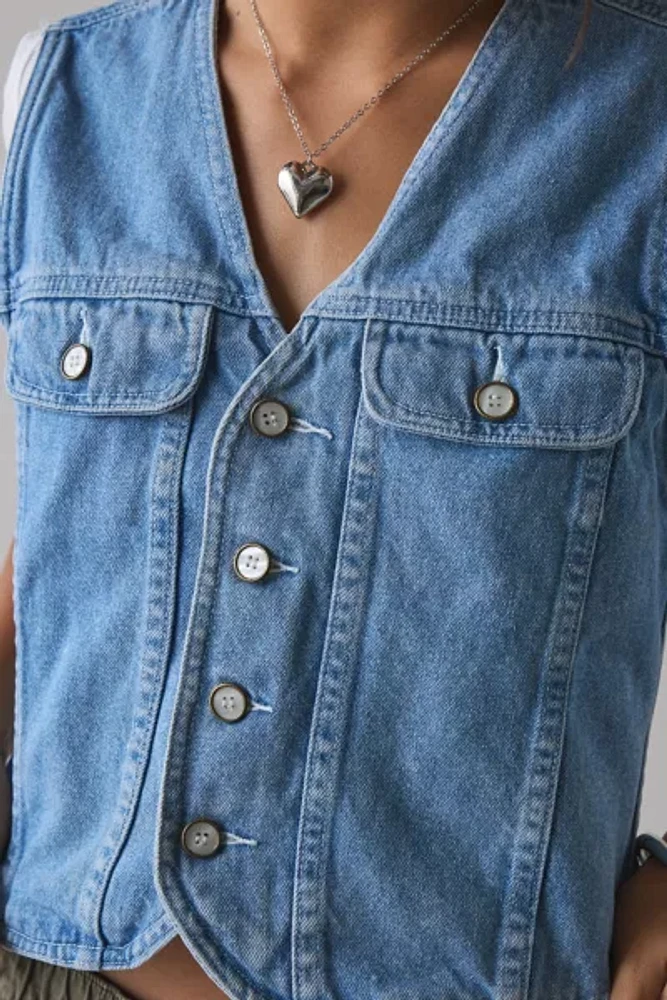 Vintage By UO Denim Vest Top