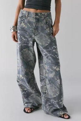 Jaded London Camo Fade Print Colossus Jean