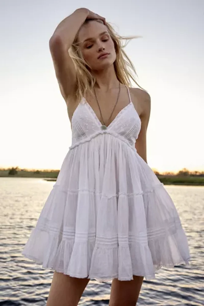 Kimchi Blue Aria Strappy Tiered Ruffle Babydoll Mini Dress