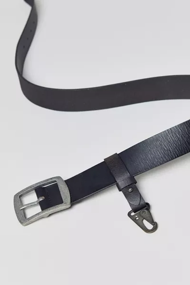 Carabiner Clip Leather Belt
