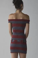 The Ragged Priest Pixie Off-The-Shoulder Mini Dress