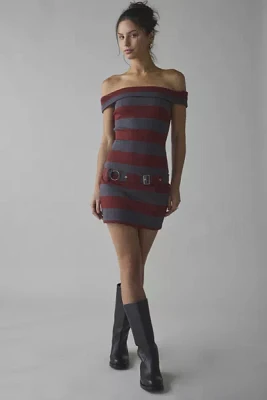 The Ragged Priest Pixie Off-The-Shoulder Mini Dress