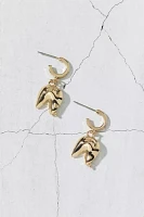 Fortune Cookie Charm Hoop Earring